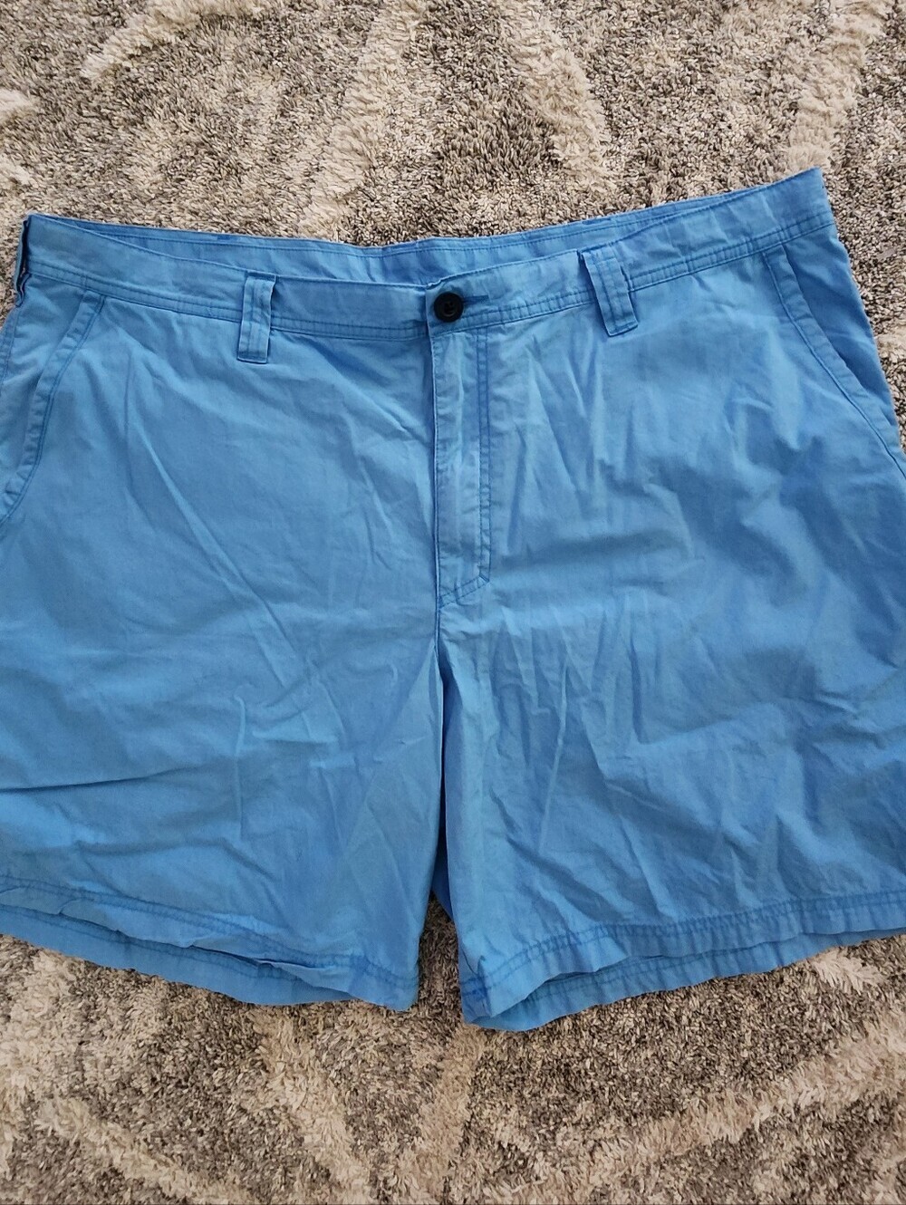 Columbia Blue Chino Shorts Men's 42" Waist Casual Everyday Summer 100% Cotton